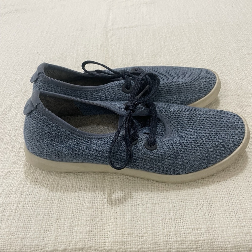 Allbirds Navy Blue Mesh Lace Up Comfort Activewear Casual Shoes TS/W8 Size 8